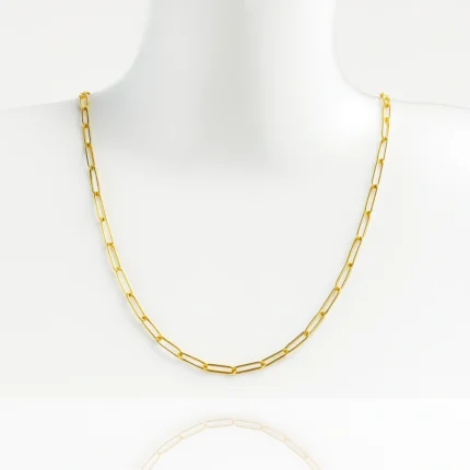 18K Paperclip Link Chain