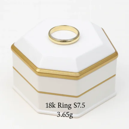 18K White Gold Classic Polished Band